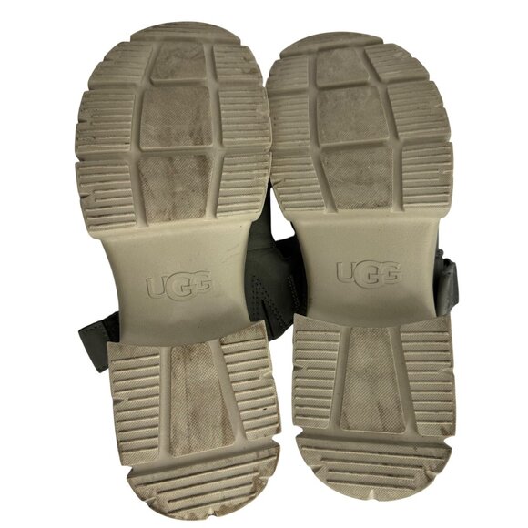 UGG Size 8 Grunge Gothic Olive Green Platform Sandals with Adjustable Straps - Picture 9 of 9